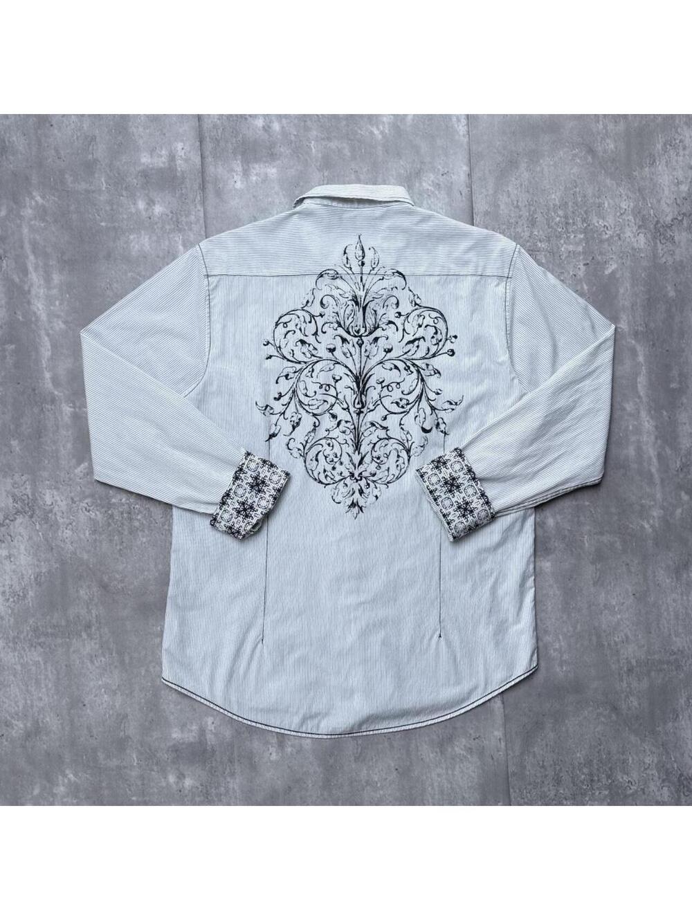 Y2K 7 Diamonds 00s White Button Up Long Sleeve shirt